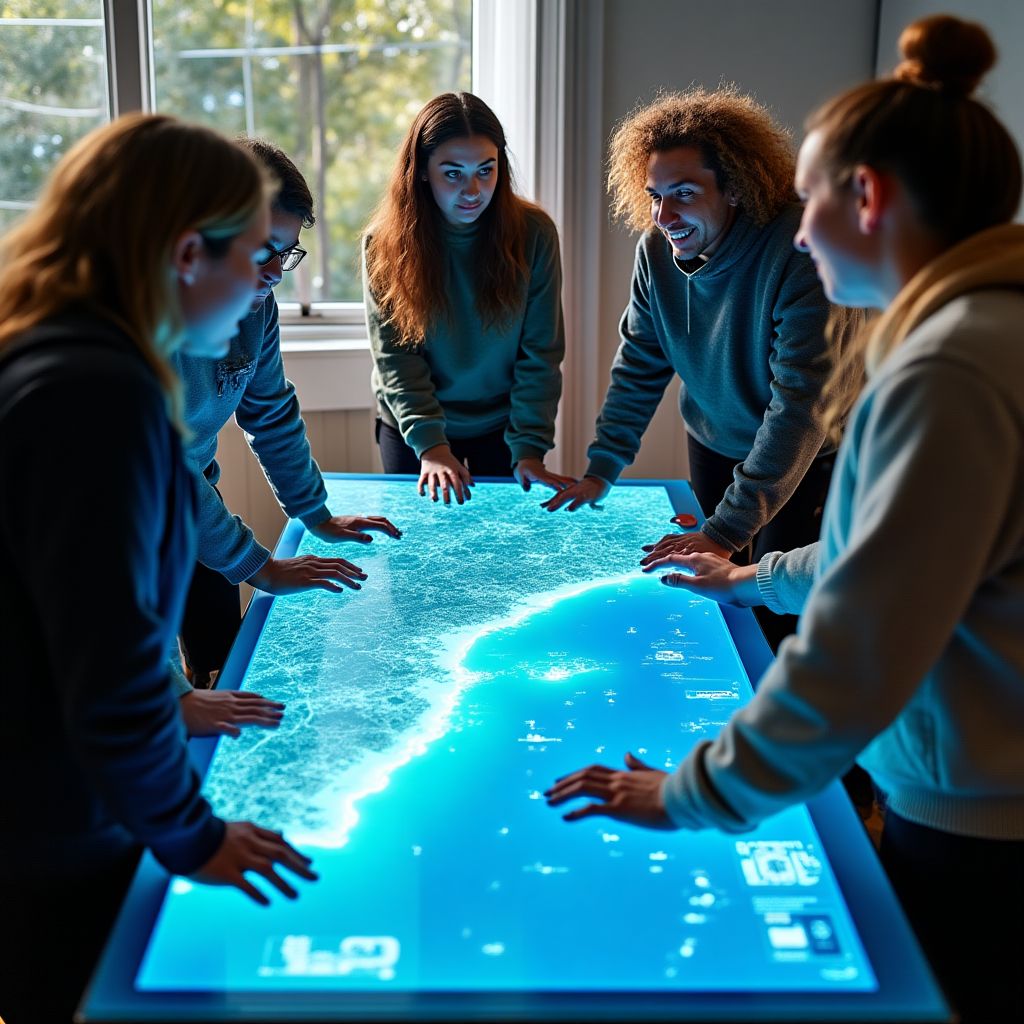 Equipo de Spanish Beaches trabajando en un mapa